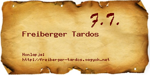 Freiberger Tardos névjegykártya