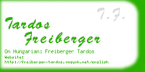 tardos freiberger business card